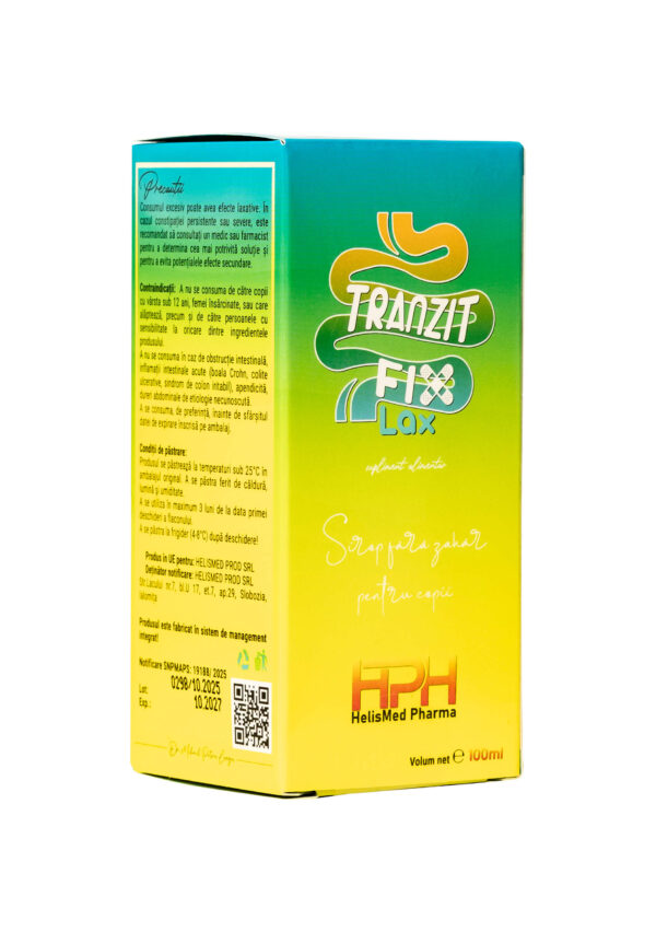 TranzitFix Lax – sirop natural cu prune, ricin și coacăz-negru.