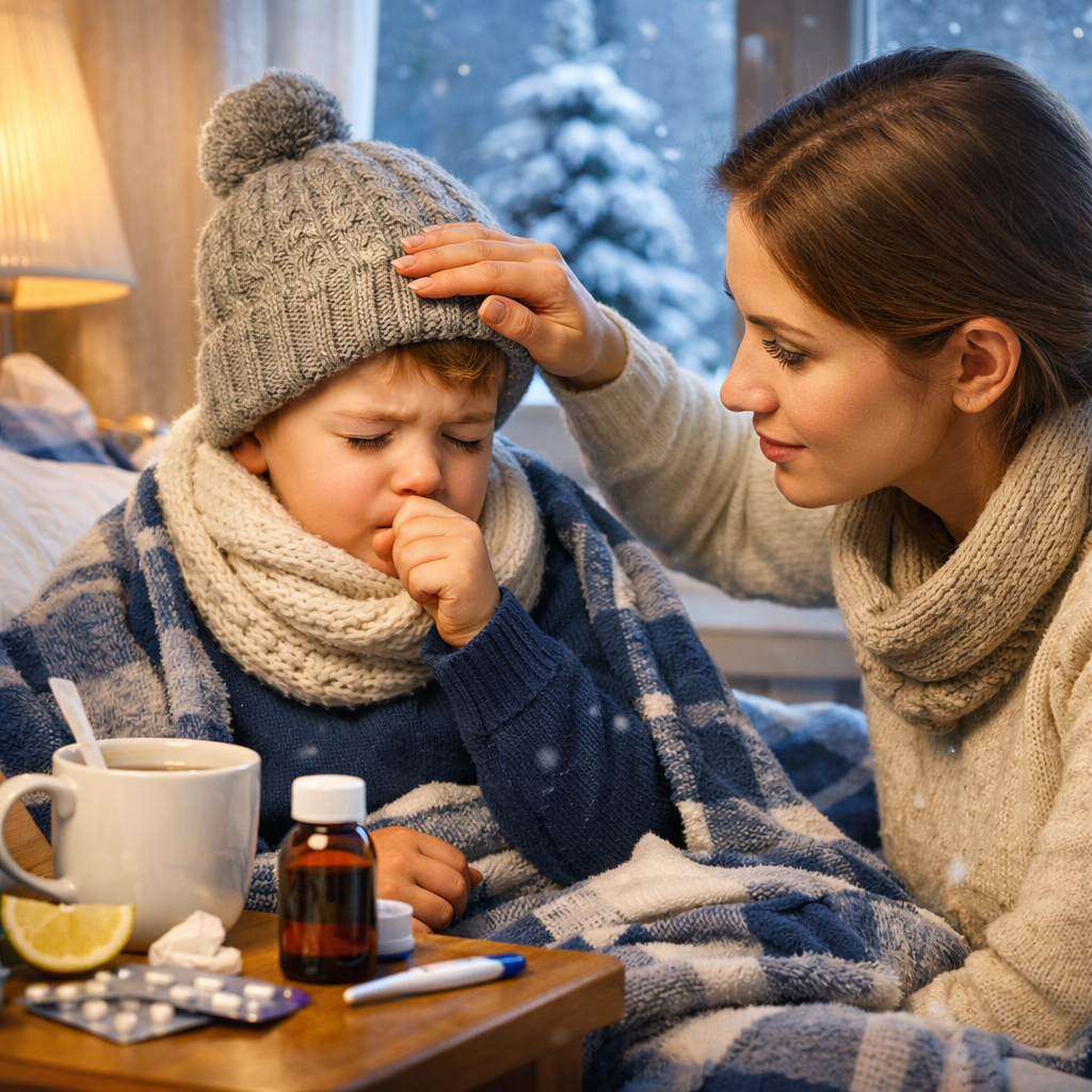 Aerul uscat și temperaturile scăzute pot agrava tusea în sezonul rece. Umidificarea corectă și hidratarea ajută la calmarea căilor respiratorii.
