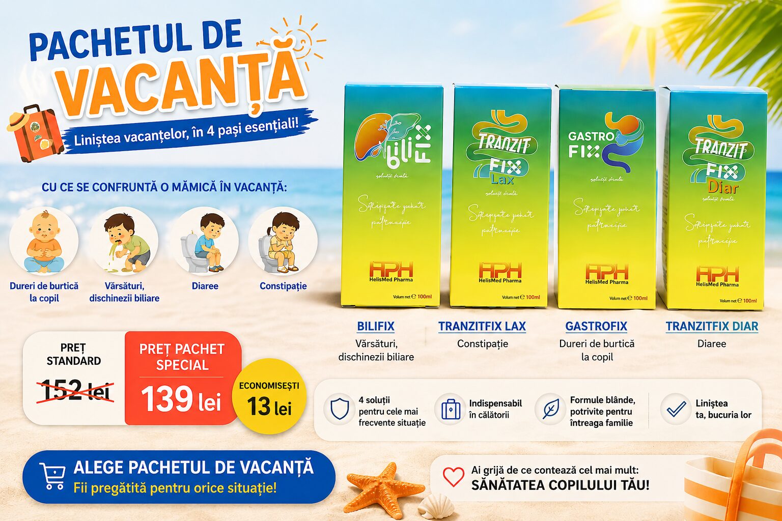 Digestia copiilor în vacanță: soluții pentru un concediu fără probleme digestive